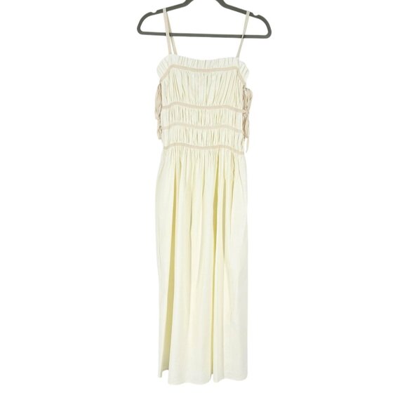 Cult Gaia Lola Ruched Tie Bodice Midi Dress - Picture 2 of 11